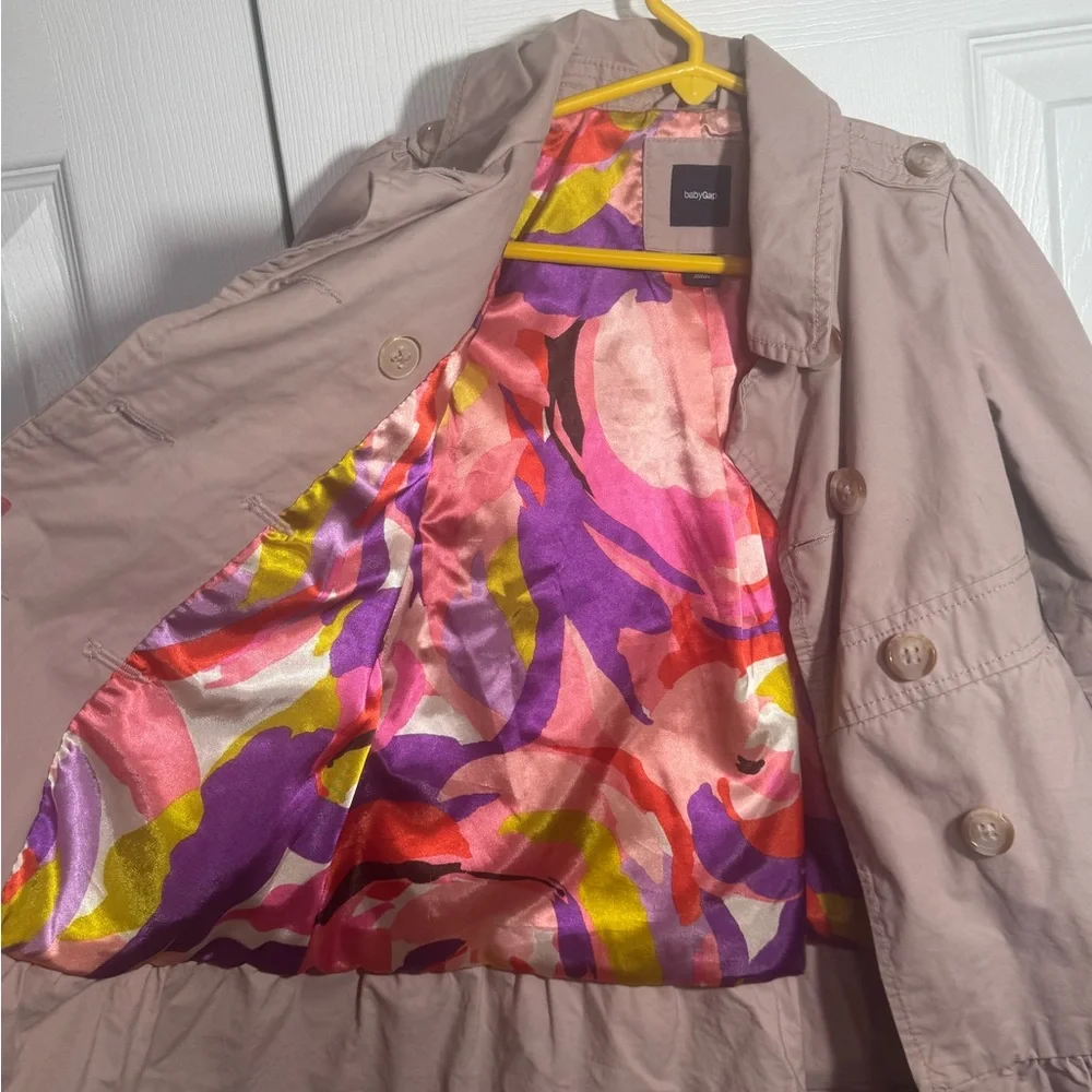 Nice! GAP Light Brown Toddler Trench Coat Jacket 3T - Picture 4 of 4
